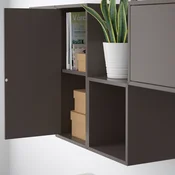EKET Ormaric s vratima i 1 policom, tamnosiva, 35x35x70 cm