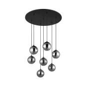 Globo 56133-7H - LED luster na sajli RIHA 7xG9/3,5W/230V zadimljeno/crna