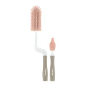 KikkaBoo Set silikonskih cetki za cišcenje flašica i cucli 2 dela Pink (KKB90076)