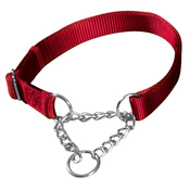 Dvojna ovratnica za pse, rdeča - S - M, 30 - 40 cm