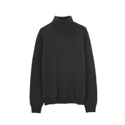 GOBI Cashmere Pulover Mens Essential Turtleneck Cashmere Sweater antracit