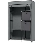 Homestar Tkaninska omara 102x425x1625 cm temno siva