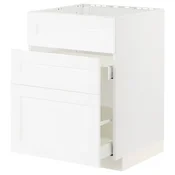 METOD / MAXIMERA Pod.element sudop. i 3front/2fioke, bela Enköping/bela im. drveta, 60x60 cm