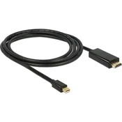 DELOCK Mini DisplayPort HDMI transformator Crno 2m 83699
