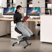 Costway Ergonomski stol za klečanje z oporo za hrbet