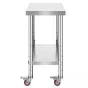 VEVOR Delovna miza za catering 762x450x860 mm nastavljiva srebrna