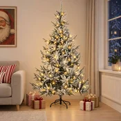 Umetno Zložljivo Božično Drevo 120 cm 150 LED Toplo bela