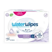 12x WATERWIPES Vlažilni robčki Soothing clean brez plastike 60 kos ( 720 kos)