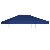 vidaXL Streha za paviljon 310 g/m2 4x3 m modra