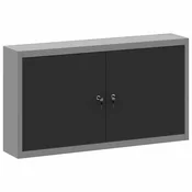 Vidaxl Omarica za orodje s polico Črna in siva 100 x 20 x 55 cm