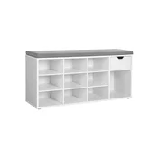Songmics Klop za čevlje 104x30x48 cm bela