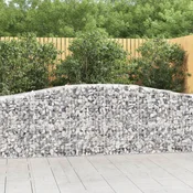 Lucne gabionske košare 2 kom 400x50x80/100 cm pocincano željezo