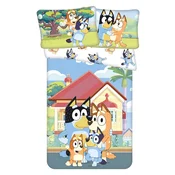 Bombažna otroška posteljnina za otroško posteljico 100x135 cm Bluey – Jerry Fabrics