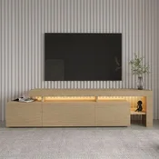Hanah Home TV komoda Beliz, 192 cm, topli hrast / hrast Sapphire