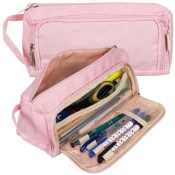 UNBRANDED Dvojna raztegljiva peresnica - roza Maaleo 24519