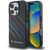slomart Etui BMW Motosport IML Random Stripes za iPhone 16 Pro Max - črno