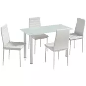 Homestar Jedilna miza z 5-delnim kompletom 120x60x75 cm bela