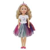 Alltoys Lutka nevesta 80 cm z obleko z motivom samoroga
