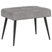 vidaXL Klop s gumbnim oblazinjenjem Svetlo siva 60 x 40 x 45 cm Žamet