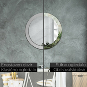 tulup.si Tiskano okroglo ogledalo Praproti fi 80 cm