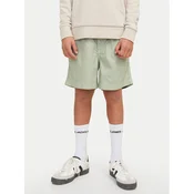 Jack & Jones Junior Kratke hlače iz tkanine Jaiden 12275023 Siva Loose Fit