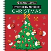 Brain Games - Sticker by Number: Christmas (28 Images to Sticker - Christmas Tree Cover): Volume 2