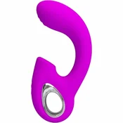 Pretty Love Sibel Rechargeable Dual Action Silicone Massager Purple D-242493