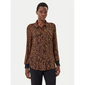 DKNY Srajca P43A8FXZ Rjava Regular Fit