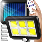 shumee LED SONČNA SVETILKA VRTNA SVETILKA ULIČNA SVETILKA SENZOR GIBANJA DUSK LED XXL