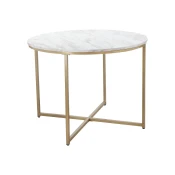 Miza Denton 1422 Beli marmor, Zlata, 76cm, MDF plošča, Kovina