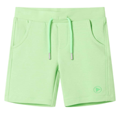 Vidaxl Otroške kratke hlače fluorescentno zelene 92