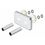 Pokrovi za cevi za radiator za brisače TWIN, brušeno nerjaveče jeklo - Brušeno nerjaveče jeklo - 24 - Sapho - 120x70 mm
