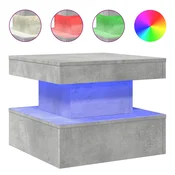 vidaXL vidaXL Klubska mizica z LED lučkami betonsko siva 50x50x40 cm, (21089034)