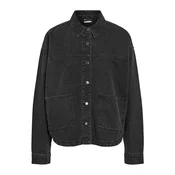 Noisy may Prehodna jakna NMKETTIE črn denim