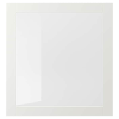 SINDVIK Staklena vrata, bela/bistro staklo, 60x64 cm