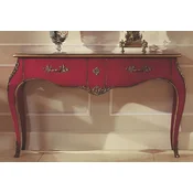 Casa Padrino luxury baroque console bordeaux red/antique gold - Handmade console table with 2 drawers - Luxury living room furniture in baroque style - Baroque furniture - Made in Italy