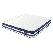 Songmics Vzmetnica z žepki v 7 conah in gel spominsko peno H3 srednje trda 180x200x25 cm modra