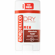 Borotalco MEN Dry cvrsti dezodorans 72h za muškarce Amber Scent 40 ml