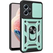 GS Oklepni ovitek za Xiaomi Redmi Note 12 4G, CamShield Slide, zelen