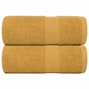 Vidaxl vidaXL Milne brisače 2 kosa zlate 30 x 30 cm 360 g/m2 100 % bombaž