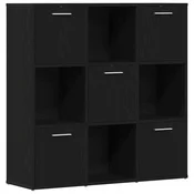 Vidaxl Knjižna omara črn hrast 90x28x90 cm inženirski les