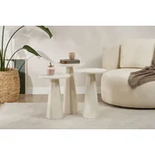 Hanah Home Set klub stolova, Lilyum, 3 komada, Beli