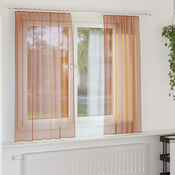 Voile zavjese s petljama 2 kom terakota 140x140 cm