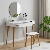 vidaXL Toaletna mizica FAUSKE Bela 100 x 50 x 78 cm