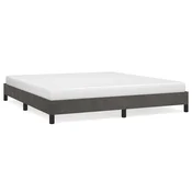 Vidaxl Posteljni okvir brez vzmetnice temno siv 160x200 cm žamet
