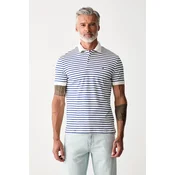 TOMMY HILFIGER Majica Regular Fit Fluid  kraljevo modra / bela