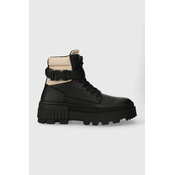 Cipele Tommy Hilfiger TH ELEVATED CHUNKY LTH BKLE BOOT za muškarce, boja: crna, FM0FM04909