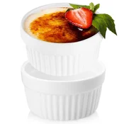 shumee Keramične pekače bele barve, 9,5 cm, 170 ml, 2 kosa.