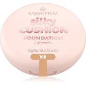 essence silky CUSHION FOUNDATION tekoči puder v gobici s srednjo prekrivnostjo odtenek 168 12 g