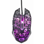 MUS-6B-GRAFIX-01 Gembird LED Opticki mis 1200-3600Dpi 6-button black 130mm USB